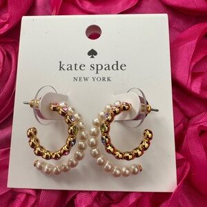 kate spade new york Pearl Hoop Fashion Earrings 💖